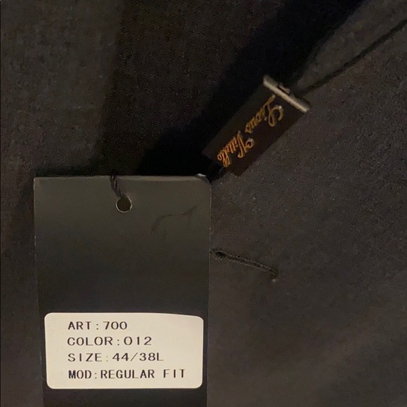 Lious Vittello Super 130s men’s gray suit 44R - Picture 4 of 10